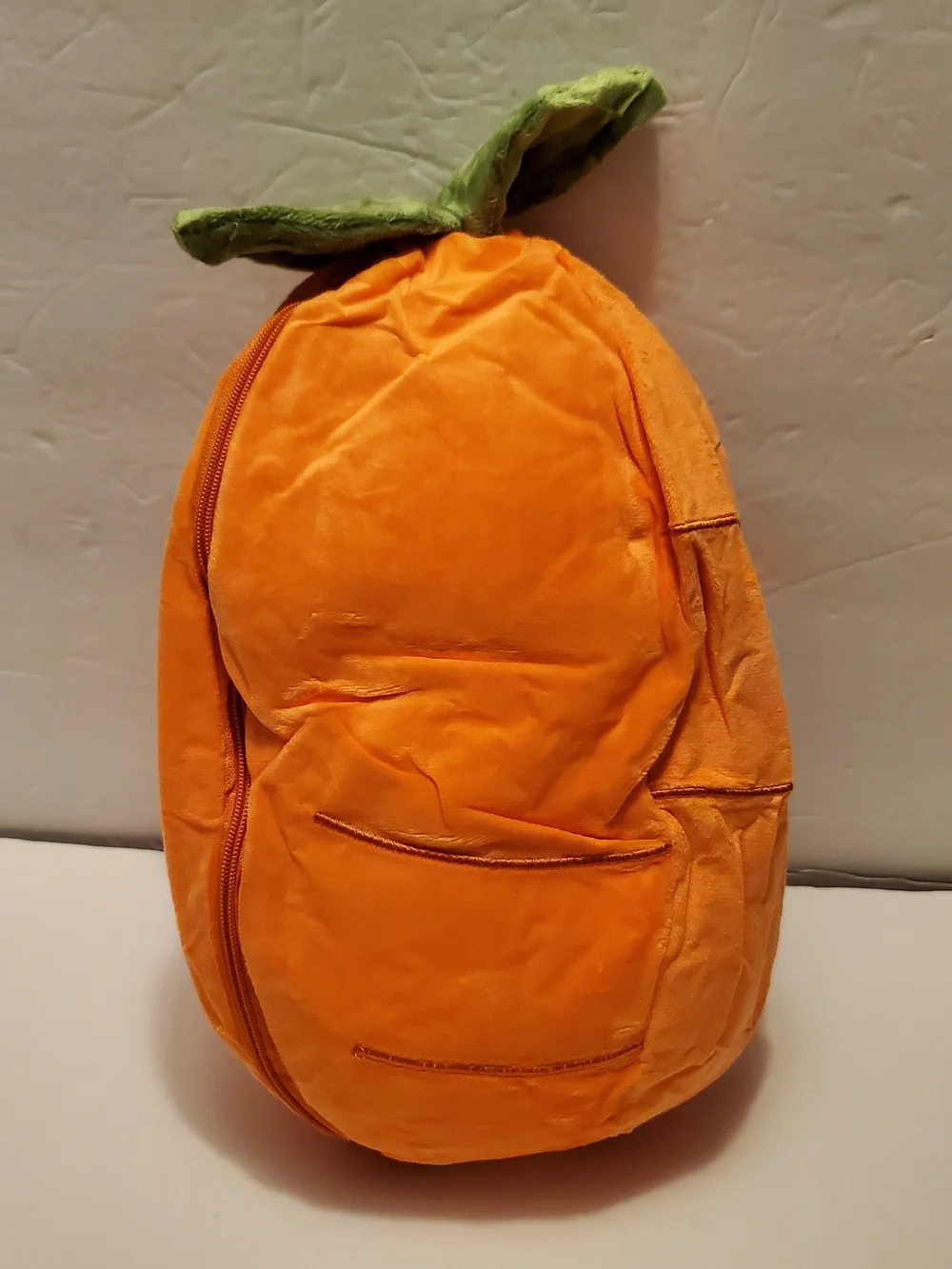 Reversible White Rabbit Stuffed Animal Plush in Orange Carrot Case, Medium